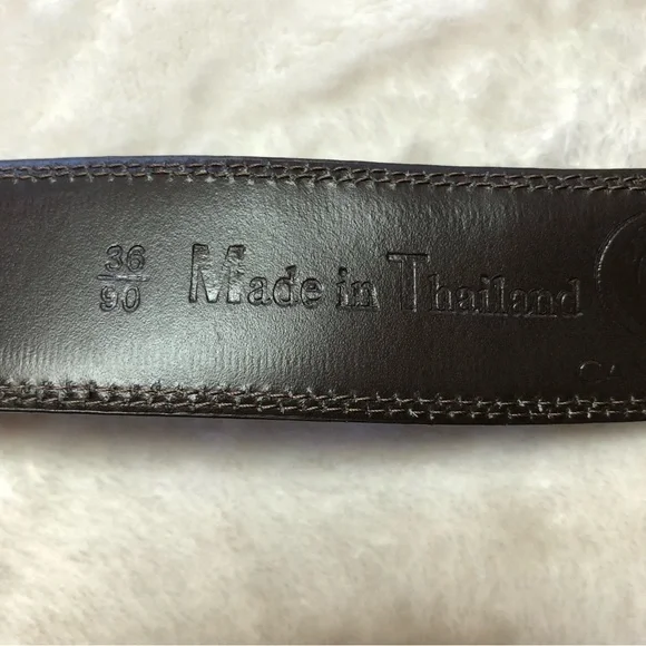 Cansooba Dark Brown Leather Belt Size 36 - Picture 6 of 10